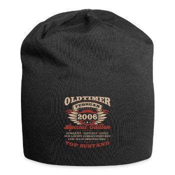 18. Geburtstag Oldtimer Februar Jahrgang 2006 - Jersey-Beanie - Schwarz - Vorne