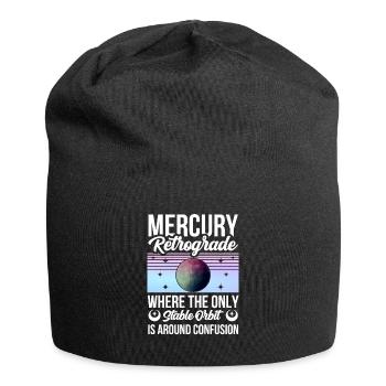 Retrograde planets Mercury retrograde - Jersey Beanie - black - Front