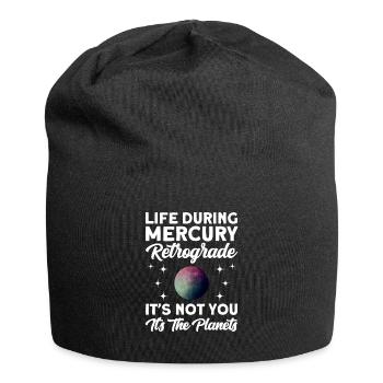 Retrograde planets Mercury retrograde - Jersey Beanie - black - Front