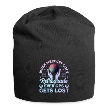Retrograde planets Mercury retrograde - Jersey Beanie - black - Front
