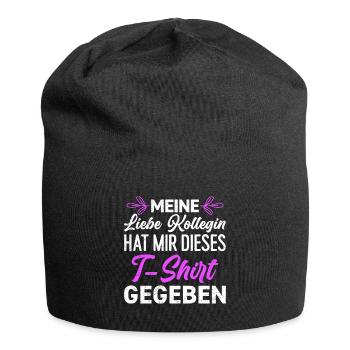 Lieblingskollege hat mir dieses Shirt Gegeben - Jersey-Beanie - Schwarz - Vorne