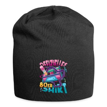 Offizielles 80er Kostüm Alaaf Helau Rosenmontag - Jersey-Beanie - Schwarz - Vorne