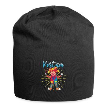 Fasching Kostüm Alaaf Helau Rosenmontag - Jersey-Beanie - Schwarz - Vorne