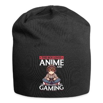 Anime Gaming Boy Manga Gamer Otaku This Girl Loves - Jersey-Beanie - Schwarz - Vorne