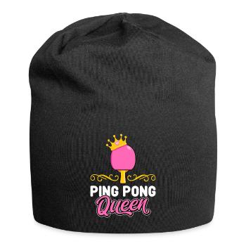 Ping Pong Queen / Table Tennis Sport Design - Jersey Beanie - black - Front