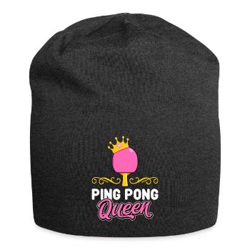 Ping Pong Queen / Table Tennis Sport Design - Jersey Beanie - charcoal grey - Front
