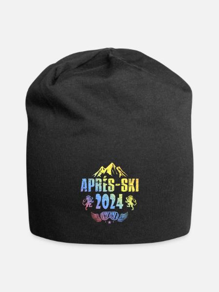 Apres Ski 2024 Spruch Bunt - Jersey-Beanie - Schwarz