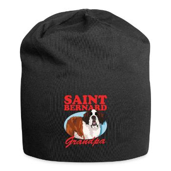 Bernhardiner Opa St. Bernhardshund Geschenk - Jersey-Beanie - Schwarz - Vorne