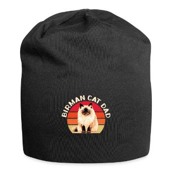 Birma Katzen Dad Birmakatze Birmchen Geschenk - Jersey-Beanie - Schwarz - Vorne