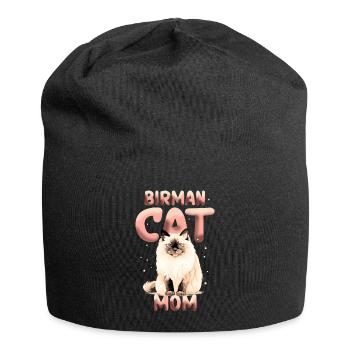 Birma Katzen Mom Birmakatze Birmchen Geschenk - Jersey-Beanie - Schwarz - Vorne
