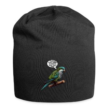 Quäker Papagei Mönch Sittich - Jersey-Beanie - Schwarz - Vorne