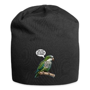 Quäker Papagei Mönch Sittich - Jersey-Beanie - Schwarz - Vorne