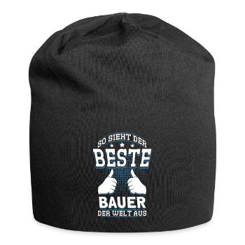 So Sieht Der Beste Bauer Der Welt Aus - Jersey-Beanie - Schwarz - Vorne