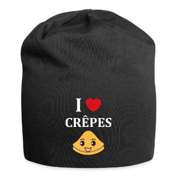 Crêpes Bretagne humour crêpe - Bonnet en jersey - noir - Devant