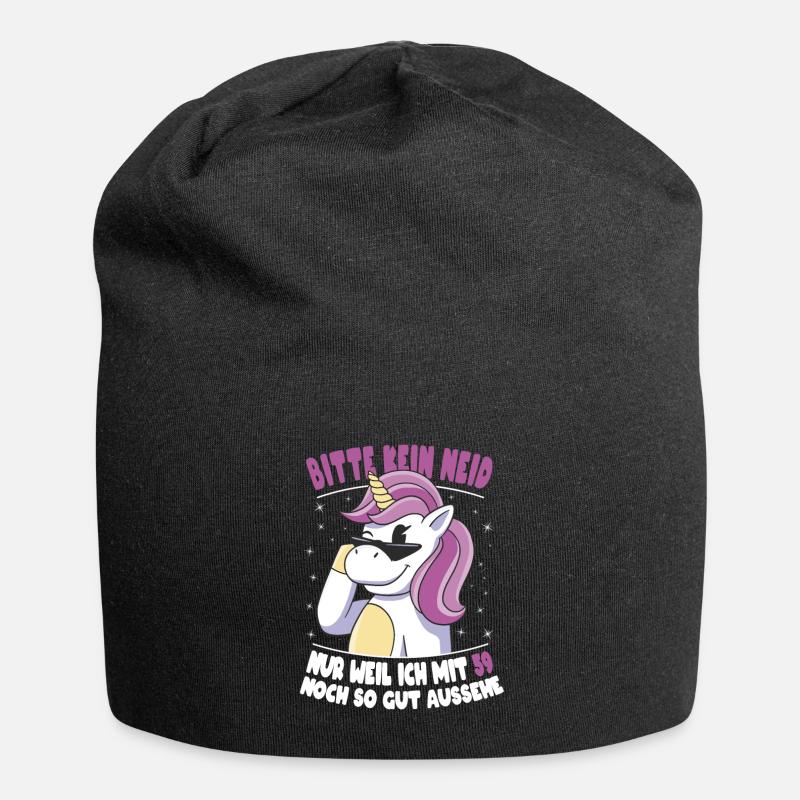 Bitte Kein Neid Weil Ich Mit 59 So Gut Aussehe - Jersey-Beanie - Schwarz
