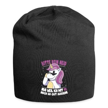 Bitte Kein Neid Weil Ich Mit 90 So Gut Aussehe - Jersey-Beanie - Schwarz - Vorne