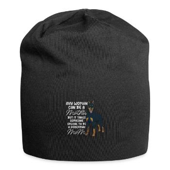 Dobermann - Jersey-Beanie - Schwarz - Vorne