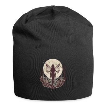 Fairycore Fairycore Moon Fairy Wings Naturecore - Jersey Beanie - black - Front