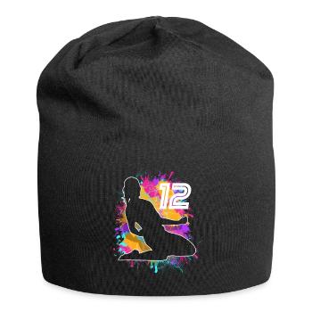 Football Femme Football 12e anniversaire - Bonnet en jersey - noir - Devant