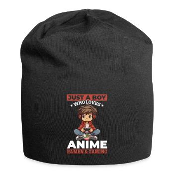 Anime Ramen Gaming Boy Manga Gamer Otaku - Jersey Beanie - black - Front