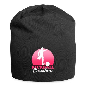 Kickball grand-mère kickballer kickball joueur cadeau - Bonnet en jersey - noir - Devant
