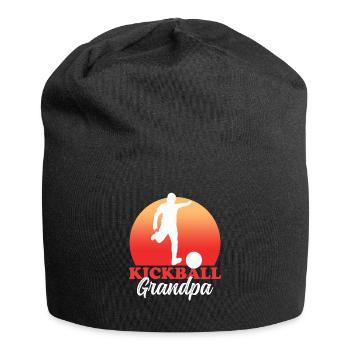 Kickball grand-père Kickballer Kickball joueur cadeau - Bonnet en jersey - noir - Devant