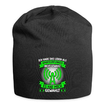 Amateurfunker Leben als Funkamateur - Jersey-Beanie - Schwarz - Vorne