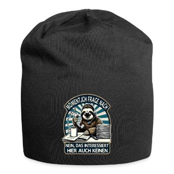 Moment Ich Frage Nach Faultier Call-Center - Jersey-Beanie - Schwarz - Vorne