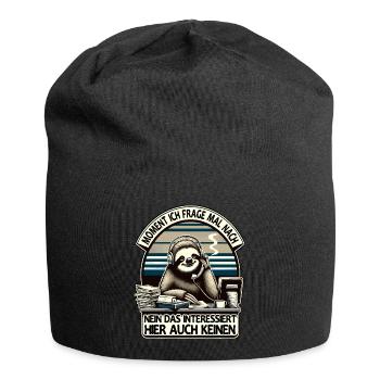 Moment Ich Frage Nach Faultier Call-Center - Jersey-Beanie - Schwarz - Vorne