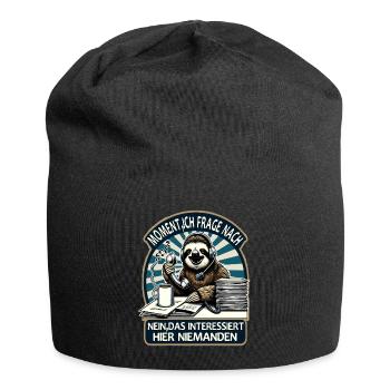 Moment Ich Frage Nach Faultier Call-Center - Jersey-Beanie - Schwarz - Vorne
