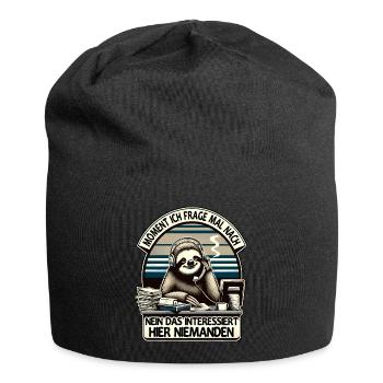 Moment Ich Frage Nach Faultier Call-Center - Jersey-Beanie - Schwarz - Vorne