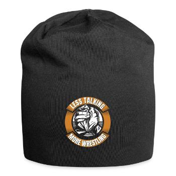 Less Talking More Wrestling Exercise Trainer Arm - Jersey-Beanie - Schwarz - Vorne