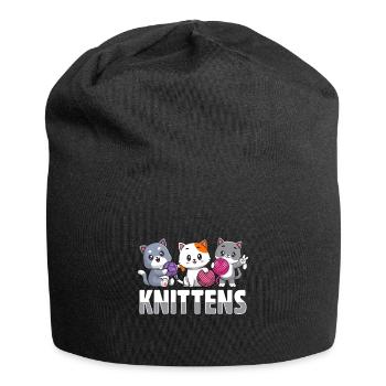 Crochet Lover Funny Loop & Hook Design - Jersey-Beanie - Schwarz - Vorne