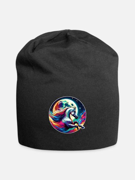 Arabian Horse Art - Jersey Beanie - black