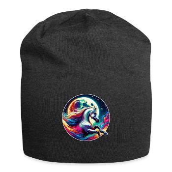 Arabische Pferdekunst - Jersey-Beanie - Anthrazit - Vorne
