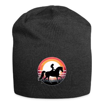 Fille de cheval arabe - Bonnet en jersey - charbon - Devant