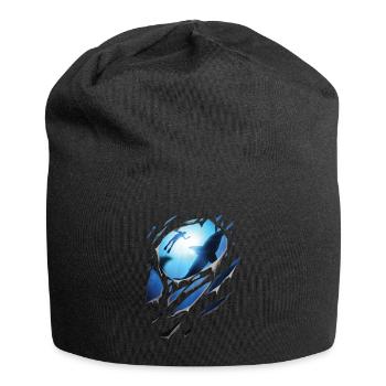 Ripped Diving Shark Gift Cracks - Jersey Beanie - black - Front