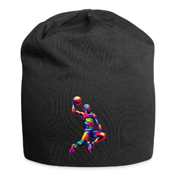 Coloré Pop Art Basket-ball Joueur Basket-ball - Bonnet en jersey - noir - Devant