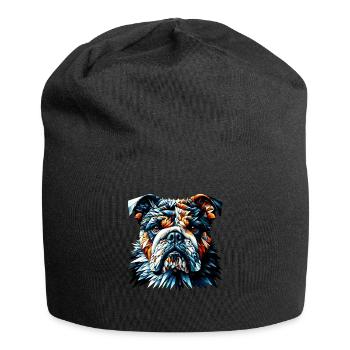 Polygone Art bouledogue bouledogues anglais - Bonnet en jersey - noir - Devant