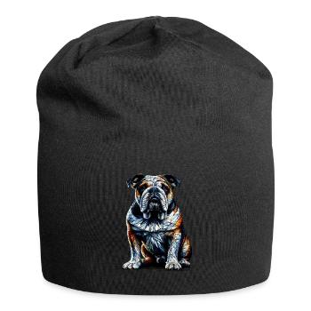 Polygone Art bouledogue bouledogues anglais - Bonnet en jersey - noir - Devant