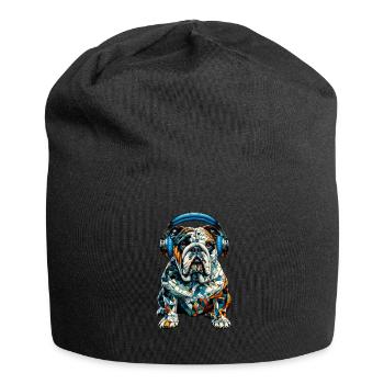 Polygon Art casque bouledogue bouledogues anglais - Bonnet en jersey - noir - Devant