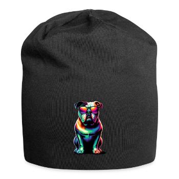 Lunettes de soleil colorées Pop Art Bulldog Anglais - Bonnet en jersey - noir - Devant