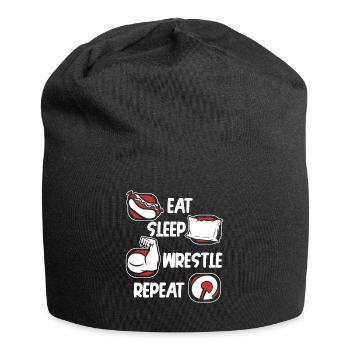 Manger Dormir Lutter Répéter Techniques Exercice Bras - Bonnet en jersey - noir - Devant