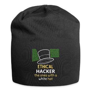 Ethical Hacker White Hat - Bonnet en jersey - noir - Devant