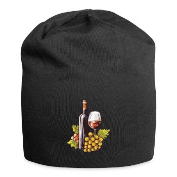Verre à vin VinRaisins Vin - Bonnet en jersey - noir - Devant