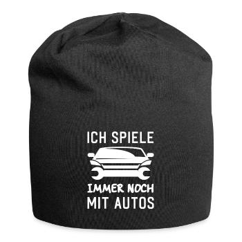 Ich spiele immer noch mit Autos KFZ Auto Sprüche - Jersey-Beanie - Schwarz - Vorne