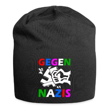 Gegen nazis faust - Jersey-Beanie - Schwarz - Vorne