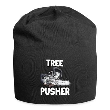 Baumschubser | Holzfäller T Forstwirt | Lustiges - Jersey-Beanie - Schwarz - Vorne