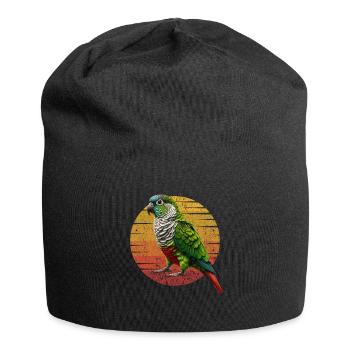 Green Cheeked Conure Funny Conure Parrot - Jersey Beanie - black - Front