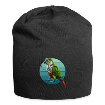 Green Cheeked Conure Illustration Conure Parrot - Jersey Beanie - black - Front